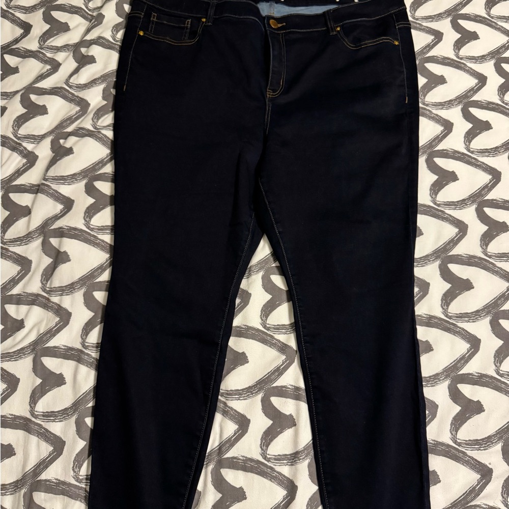 Lane Bryant Dark Blue Women's Jeggings - Picture 2 of 5